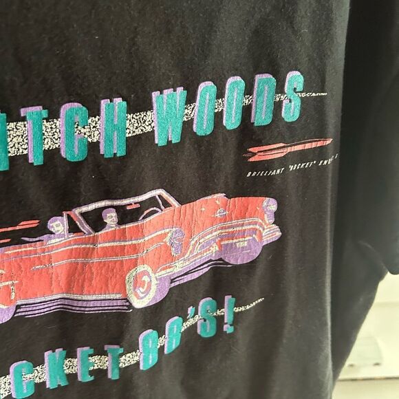 Vtg Mitch Woods Vintage Fruit of the Loom Single Stitch with Red Car Graphic XL - Picture 11 of 16